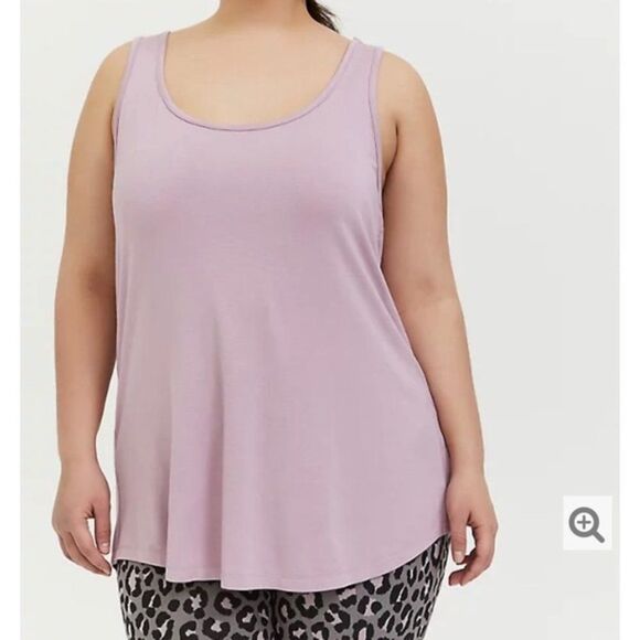 torrid Tops - TORRID SUPER SOFT KNIT MAUVE PINK LAYERING TANK TOP Shirt Sleeveless Popover